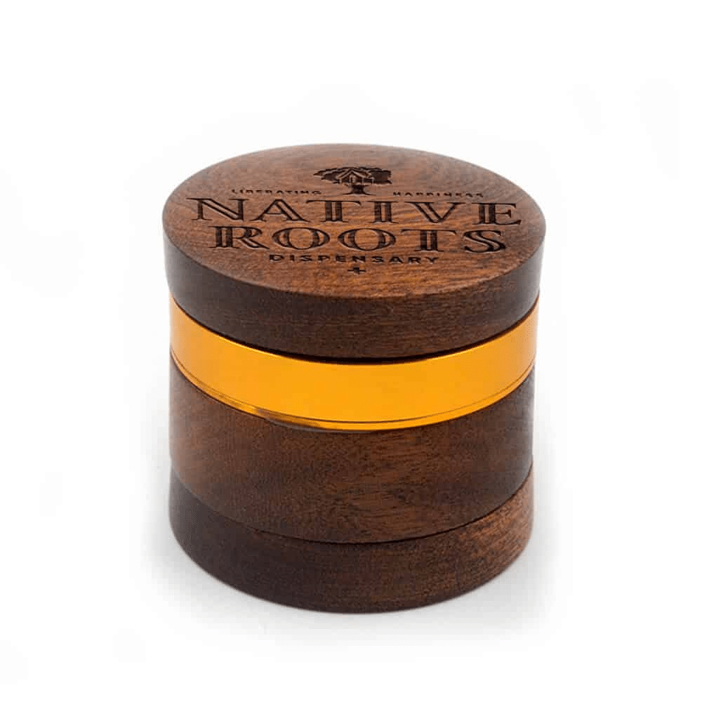 A genuine wood grinder, perfect for creating a natural smoking experience